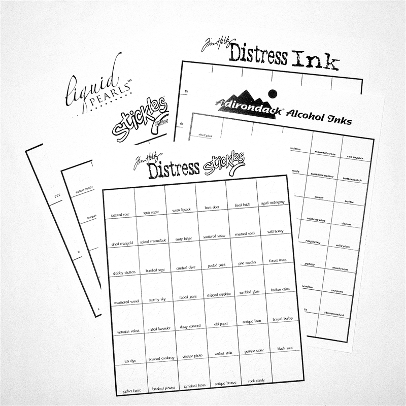 Distress Ink Printable Chart
