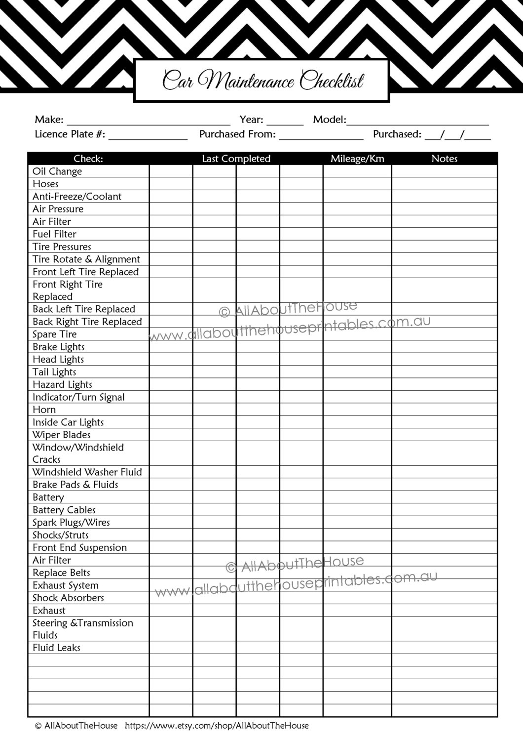 Car Maintenance Checklist Printable Planner Household Binder Home Organization Homekeeping Notebook Vehicle Auto Log Editable PDF Etsy Car Maintenance Checklist Printable Planner Household Binder Home Organization Homekeeping Notebook Vehicle Auto Log Editable PDF Etsy