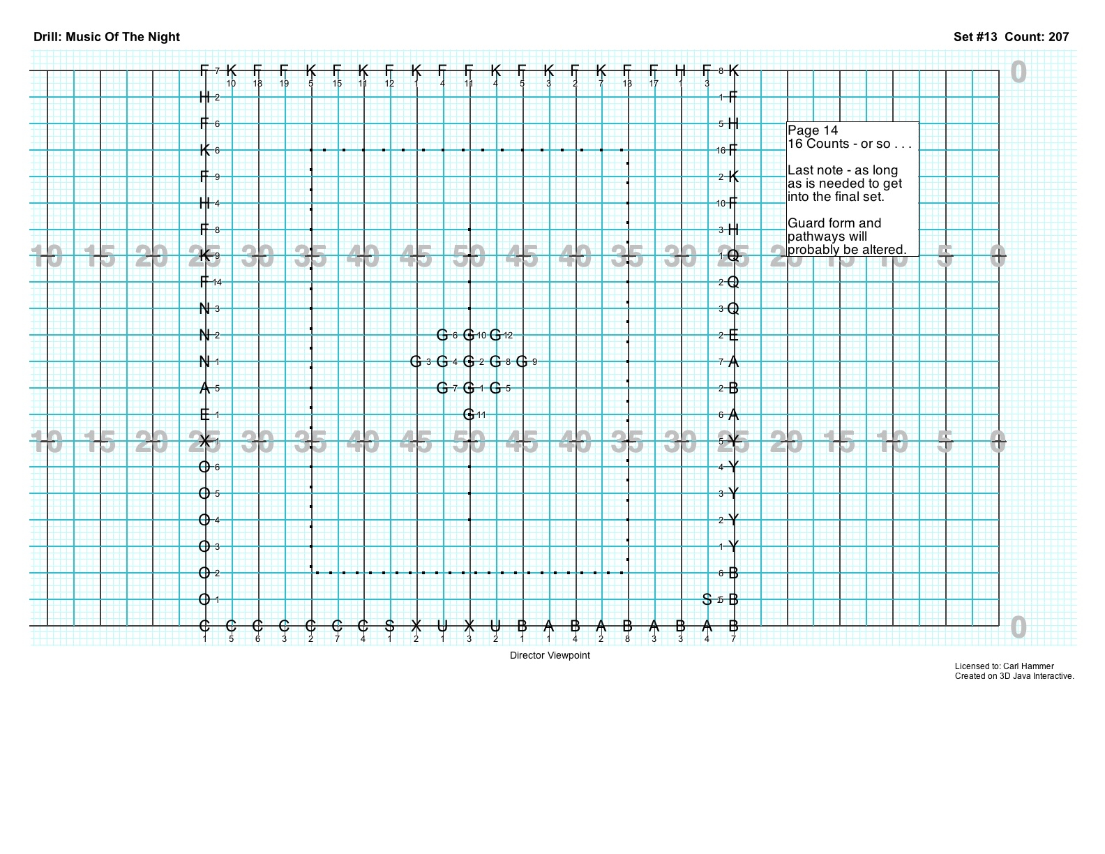 Carl Hammer Marching Band Drill Design