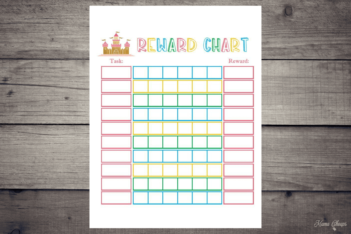 Study Schedule Reward Chart Printable