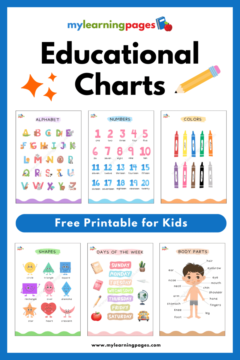 CHARTS FOR KIDS My Learning Pages CHARTS FOR KIDS My Learning Pages