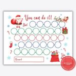 Christmas Reward Chart Printable Santa Sticker Chart PDF Etsy