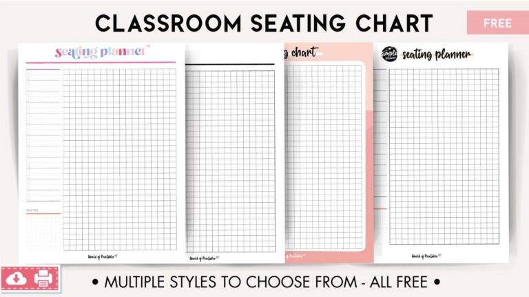 Classroom Seating Charts World Of Printables