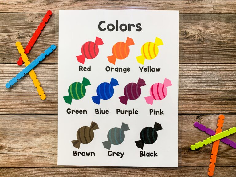 Color Chart Colors Printable Classroom Poster Homeschool 