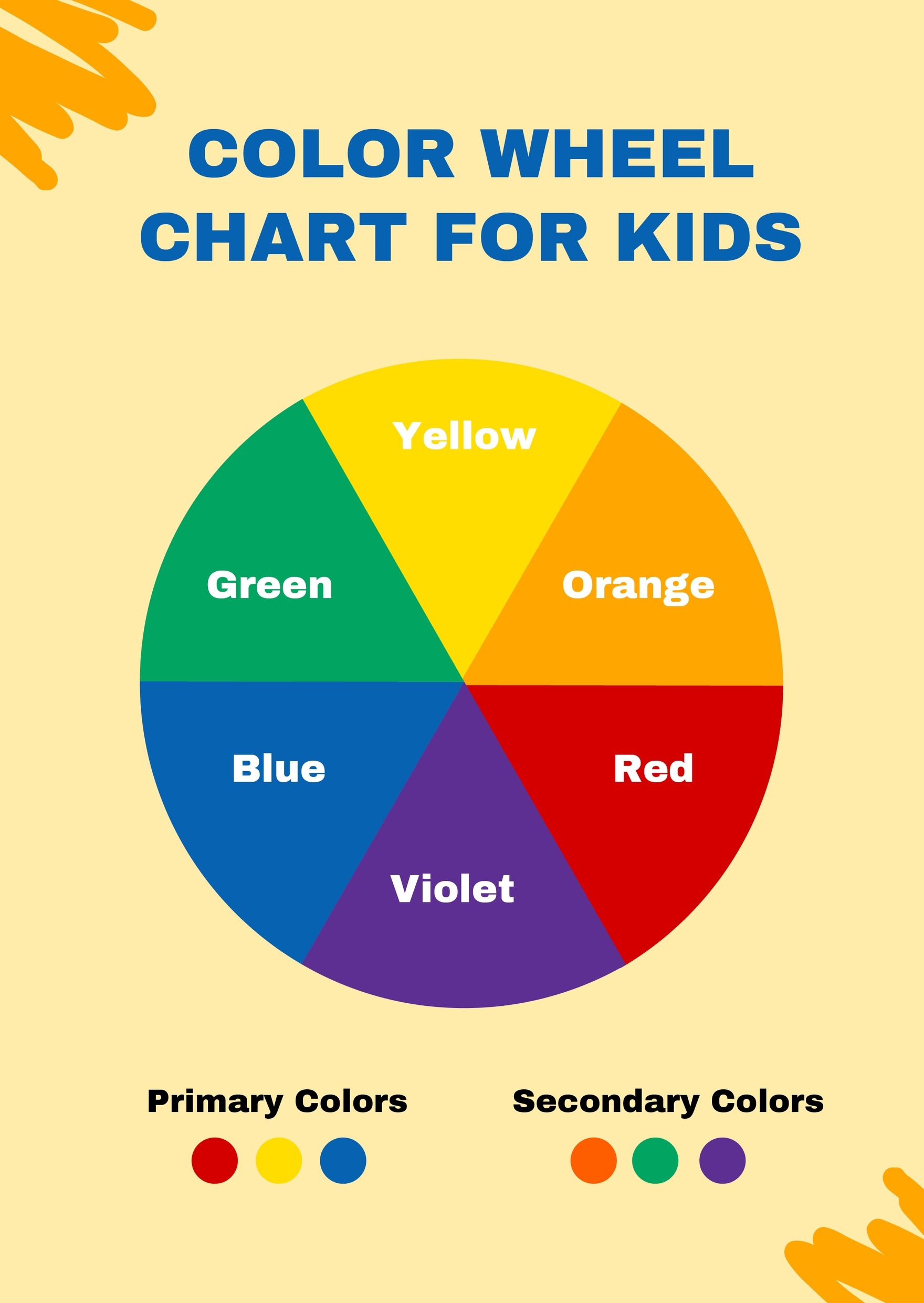 Printable Color Chart For Preschool
