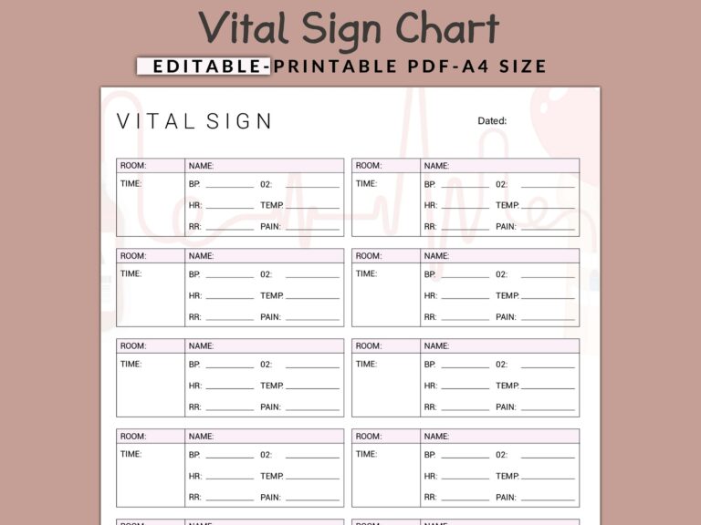 Comprehensive Vital Signs Tracker Monitoring Vital Signs Printable Vital Sign Chart Vital Sign Log Vital Sign Tracker Vital Sign Sheet Etsy