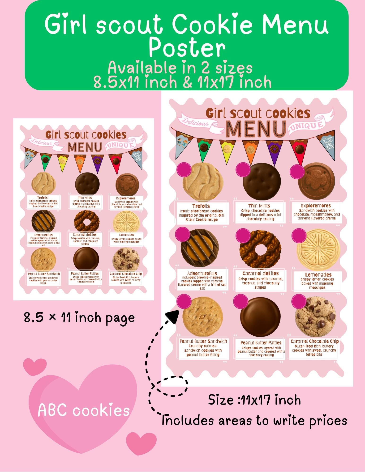 Printable Cookie Pricing Chart