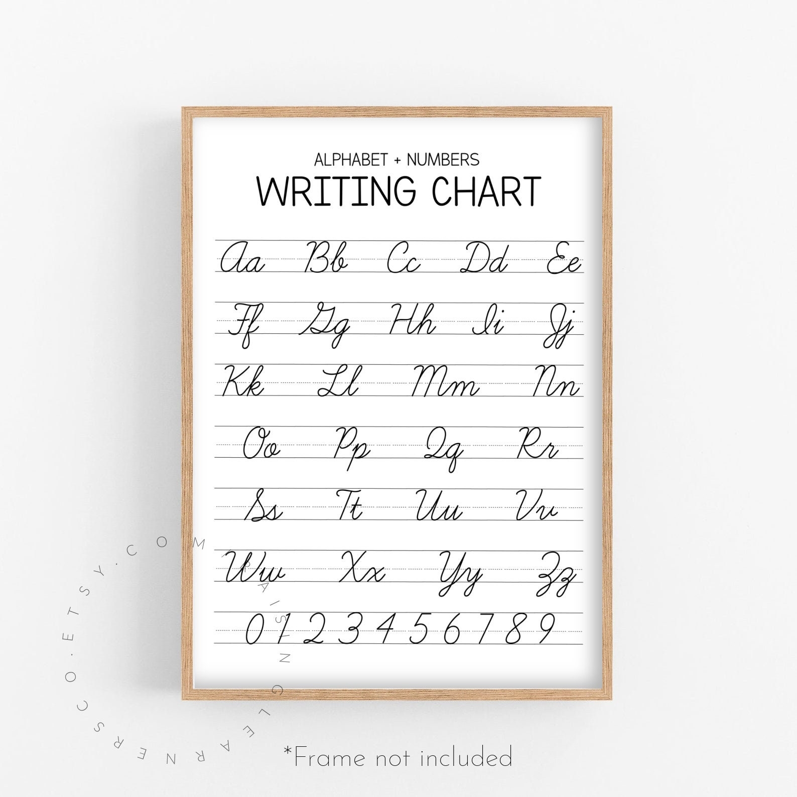 Cursive Writing Chart Poster unframed Cursive Alphabet Poster Cursive Writing Chart Poster unframed Cursive Alphabet Poster
