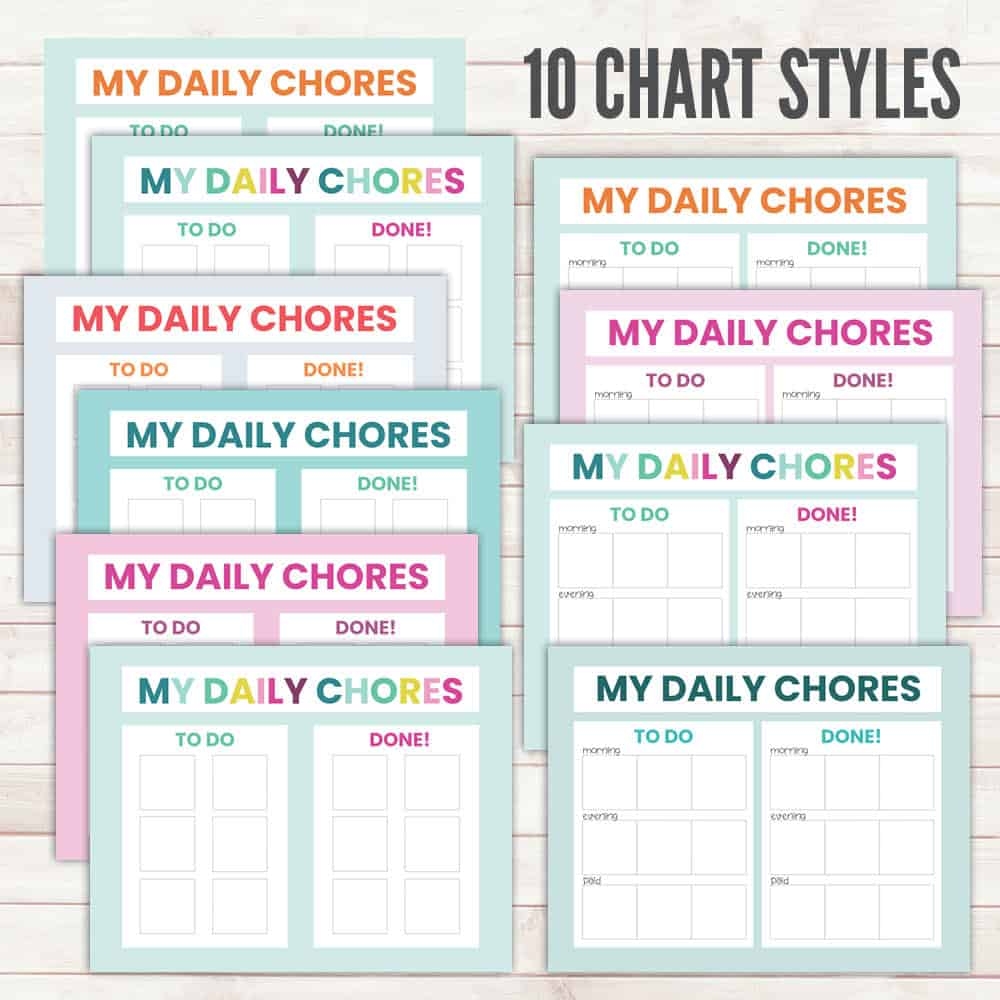 Customizable Picture Chore Chart To Organize Your Kid s Daily Schedule