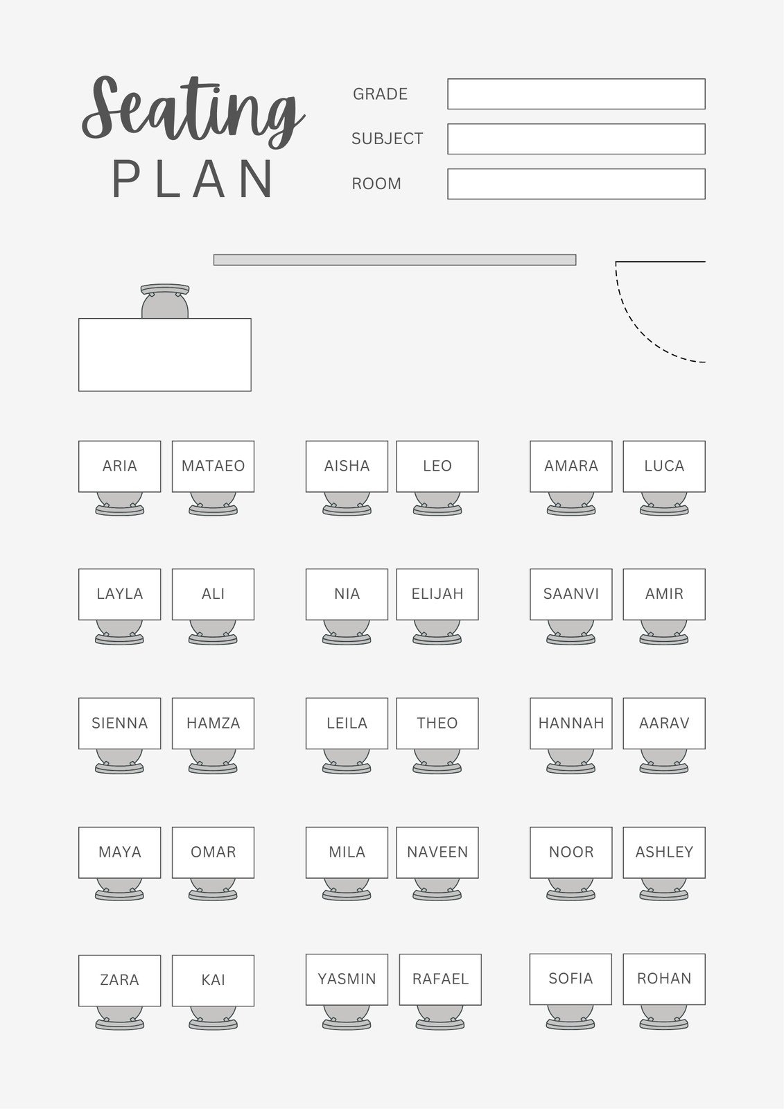 Customize 68 Classroom Seating Charts Templates Online Canva Customize 68 Classroom Seating Charts Templates Online Canva