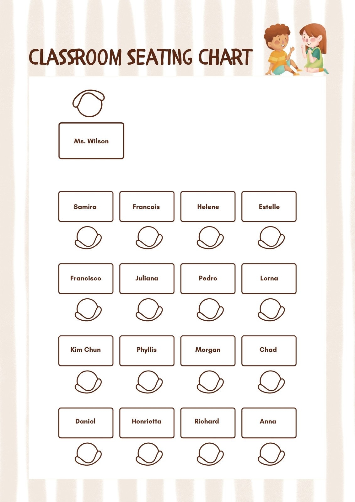 Customize 83 Classroom Seating Charts Templates Online Canva