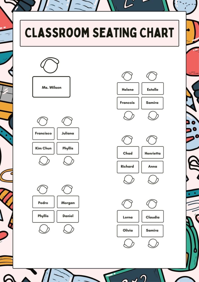 Customize 83 Classroom Seating Charts Templates Online Canva