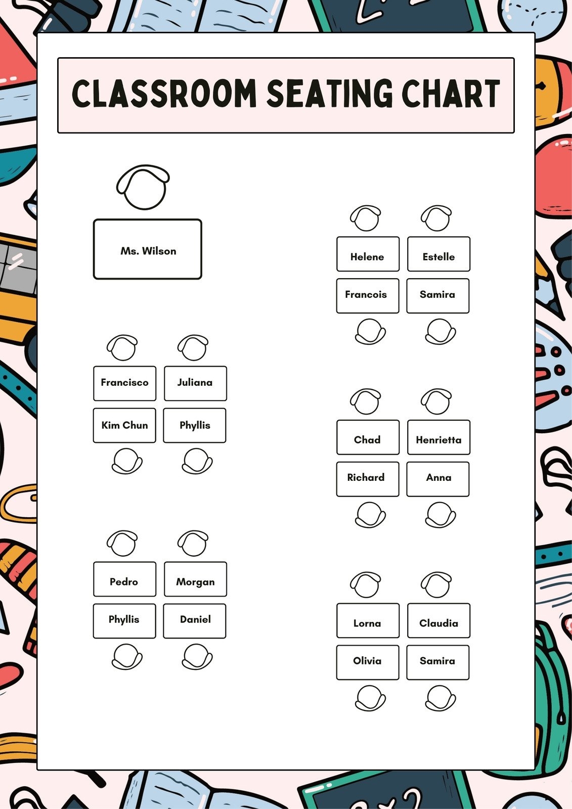 Customize 83 Classroom Seating Charts Templates Online Canva Customize 83 Classroom Seating Charts Templates Online Canva