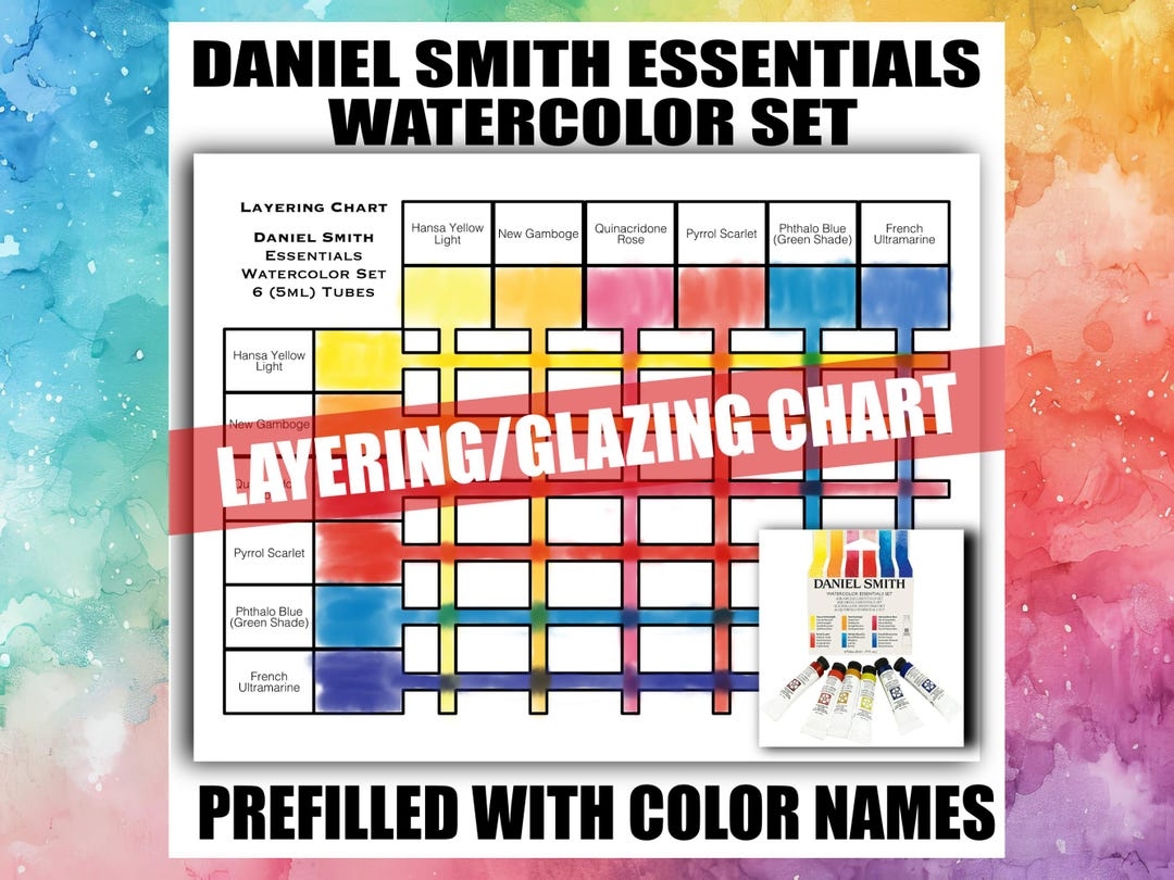 DANIEL SMITH Essentials Watercolor Set 6 Color Layering glazing Worksheet Prefilled Template Printable Artist Resource PDF Etsy DANIEL SMITH Essentials Watercolor Set 6 Color Layering glazing Worksheet Prefilled Template Printable Artist Resource PDF Etsy
