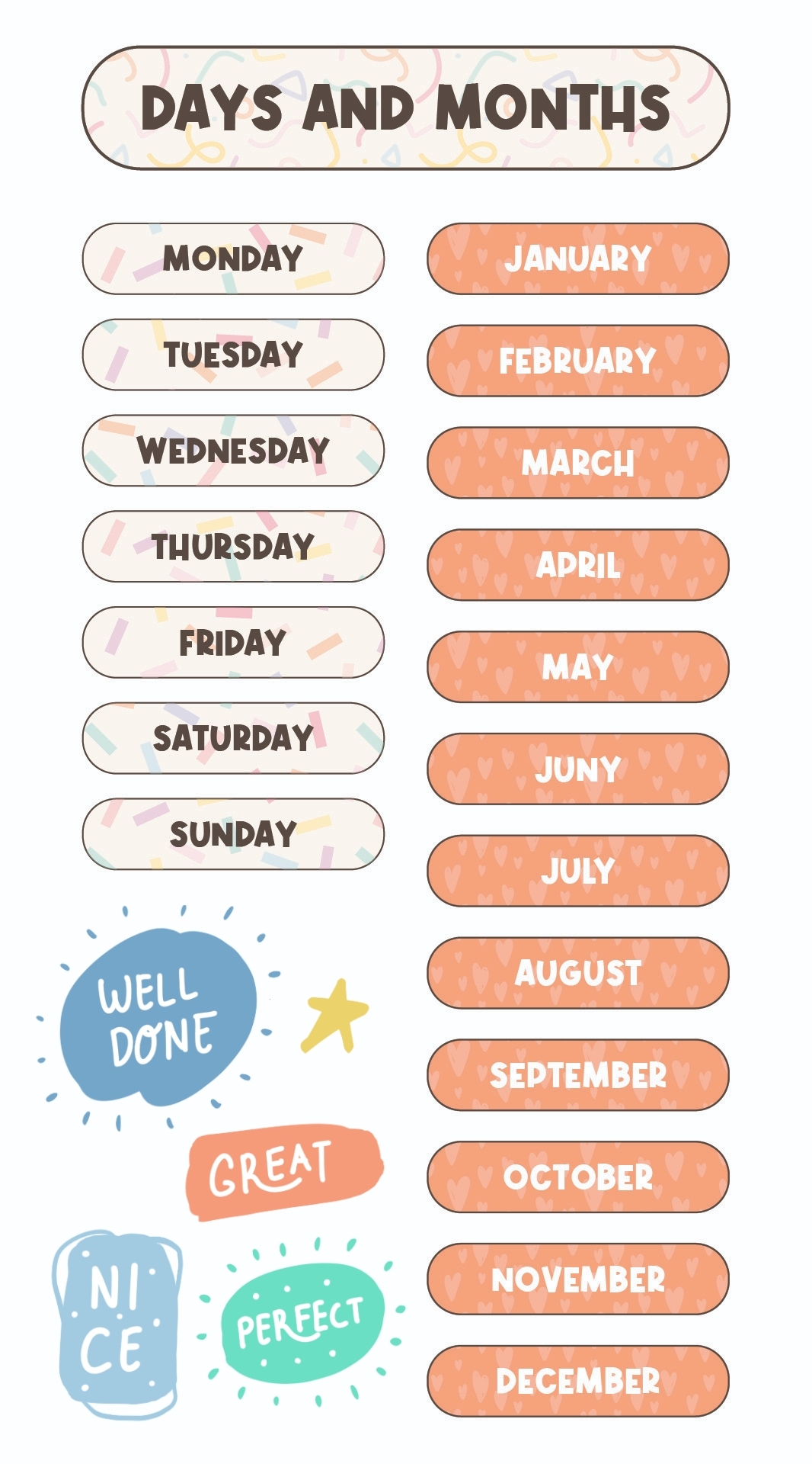 Days Of The Week Chart 10 Free PDF Printables Printablee