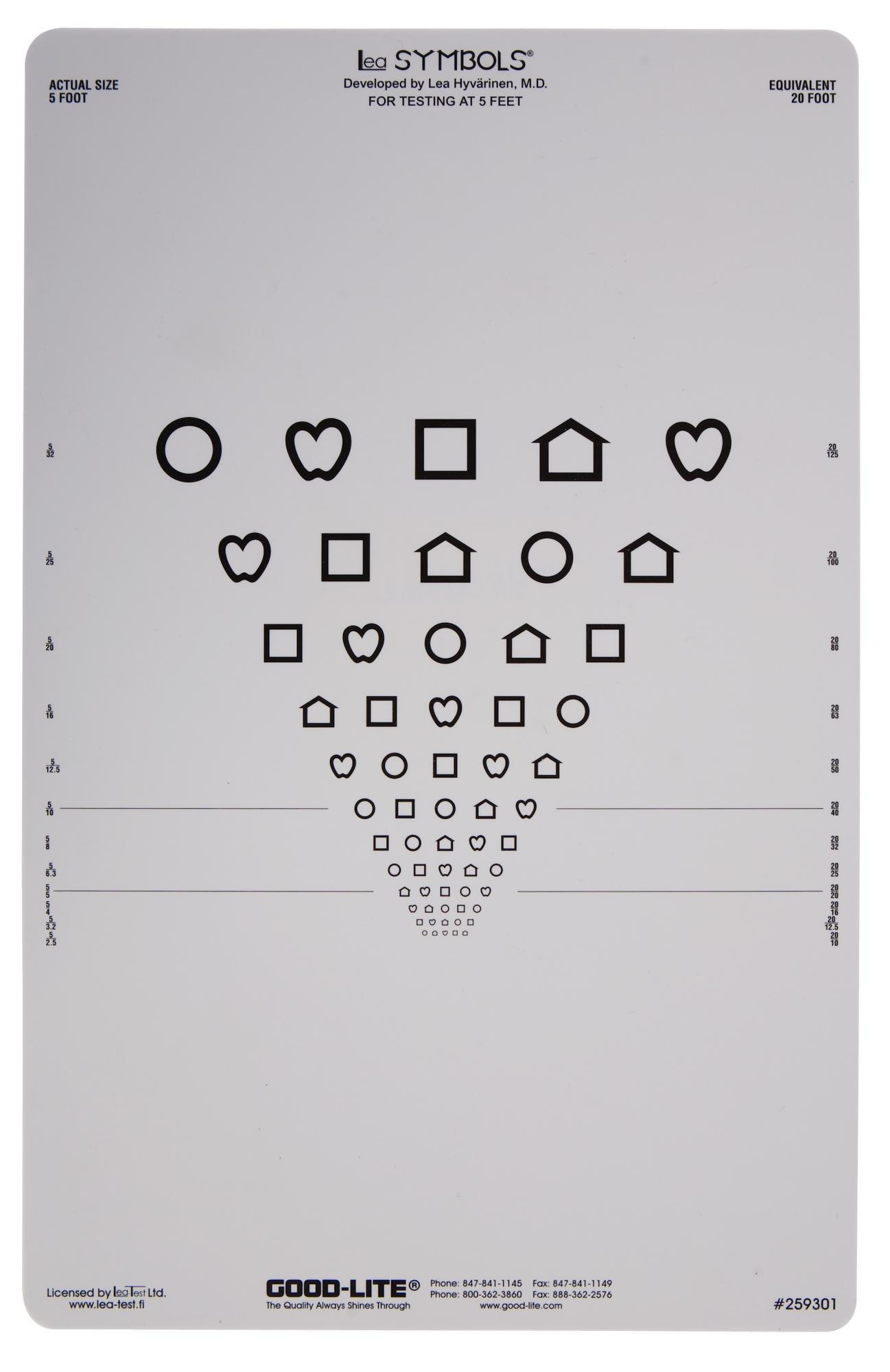 Printable Lea Symbols Eye Chart