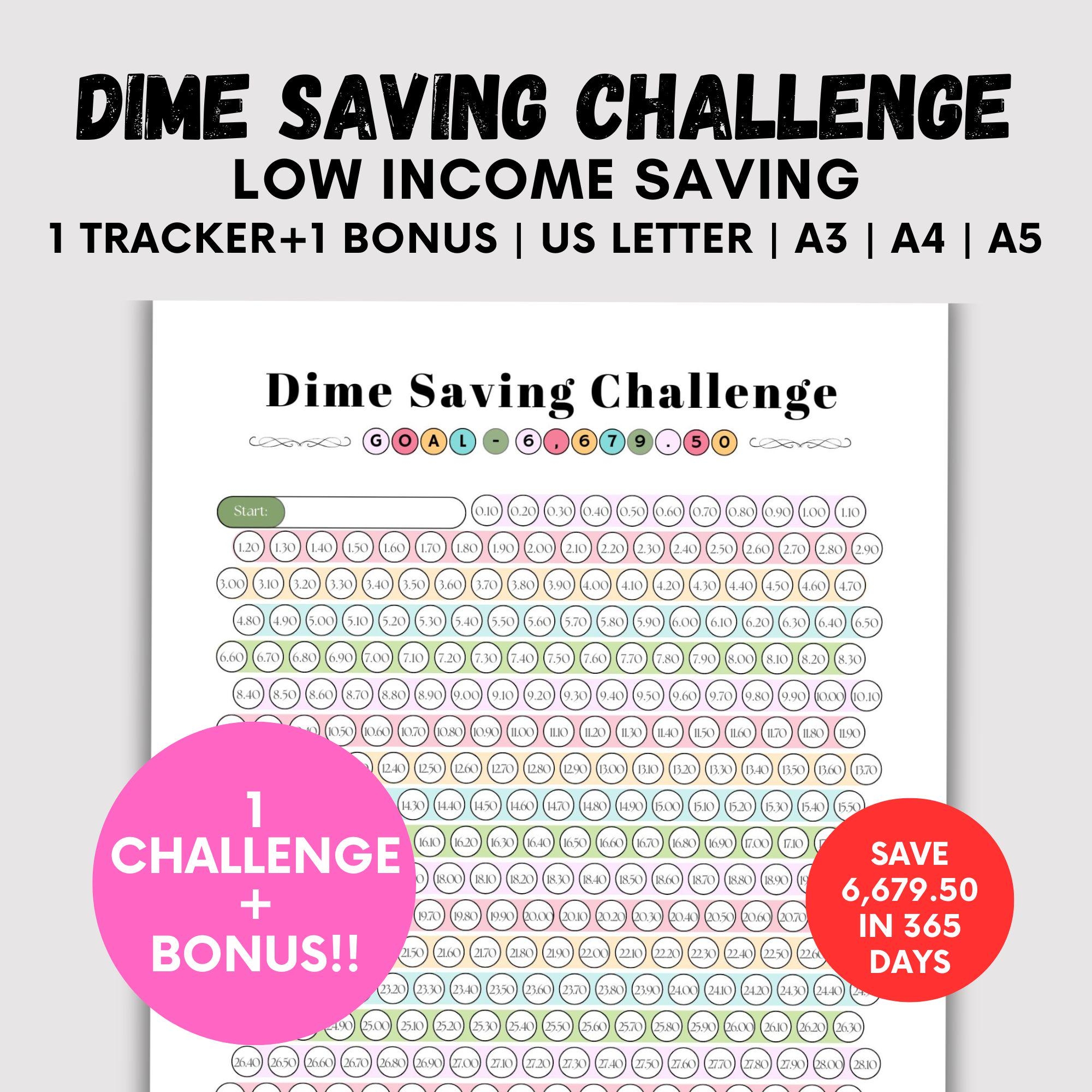 Dime 365 Savings Printable Etsy