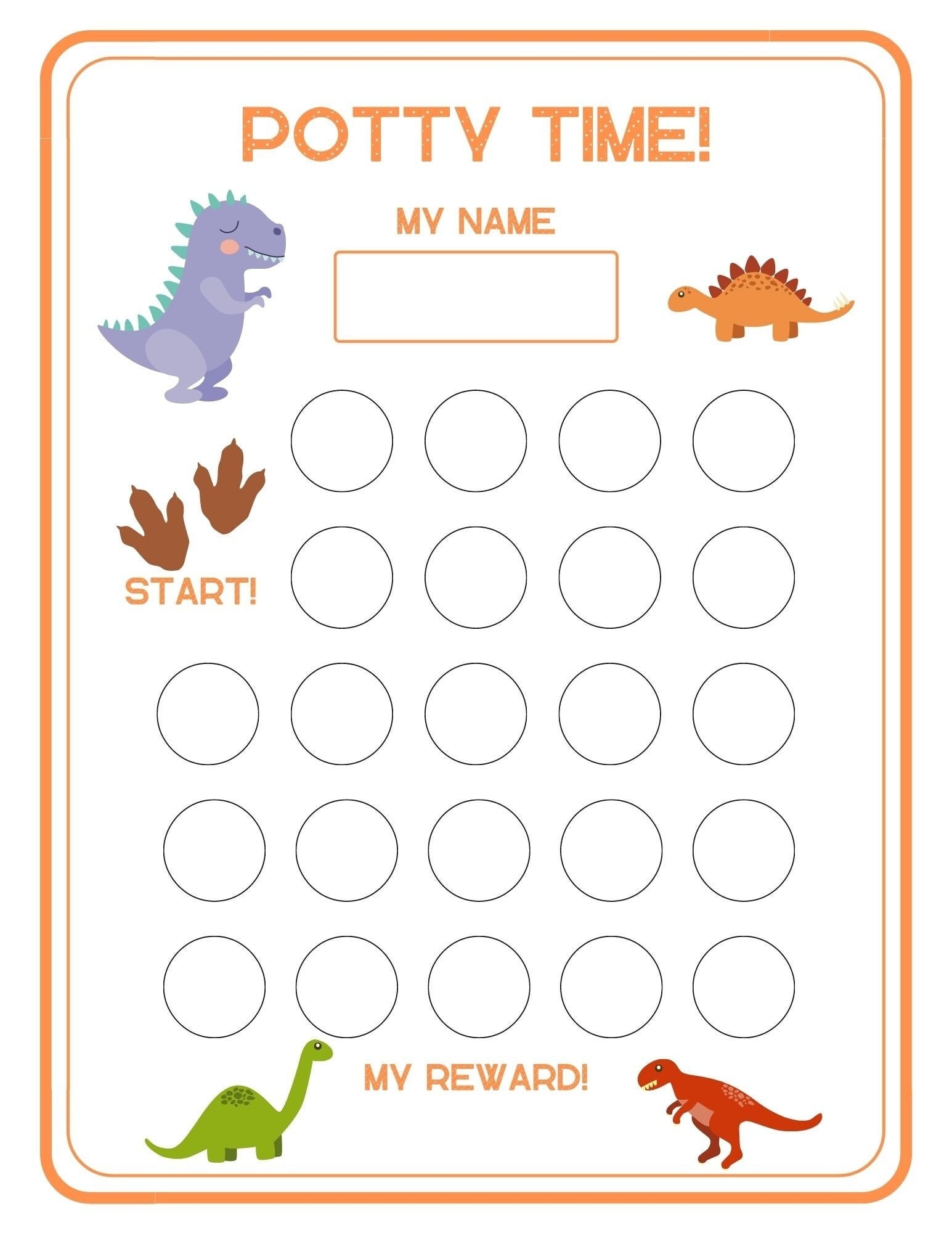 Dinosaur Potty Training Sticker Chart Etsy Dinosaur Potty Training Sticker Chart Etsy