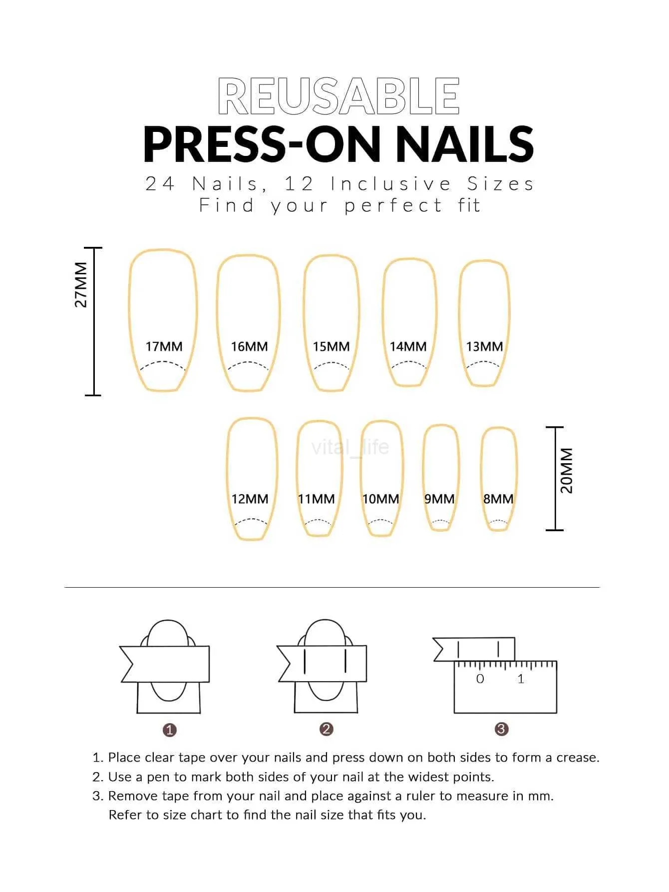DIY Nail Kit Cards Press On Nail Sizing Cards 30 Pack 5x7 Inch Postcards For Nail Technicians DIY Kits Press On Nail Sizing Cards 5x7 Inch Marble Design