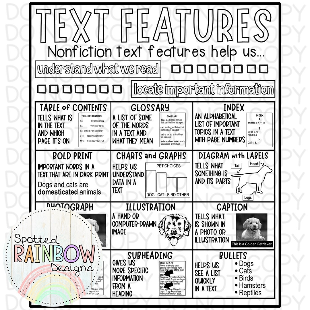 DIY Printable Traceable Anchor Chart Template Jumbo Text Features Reading Classroom Tools Graphic Organizer 2nd Grade Reading Teacher Etsy DIY Printable Traceable Anchor Chart Template Jumbo Text Features Reading Classroom Tools Graphic Organizer 2nd Grade Reading Teacher Etsy