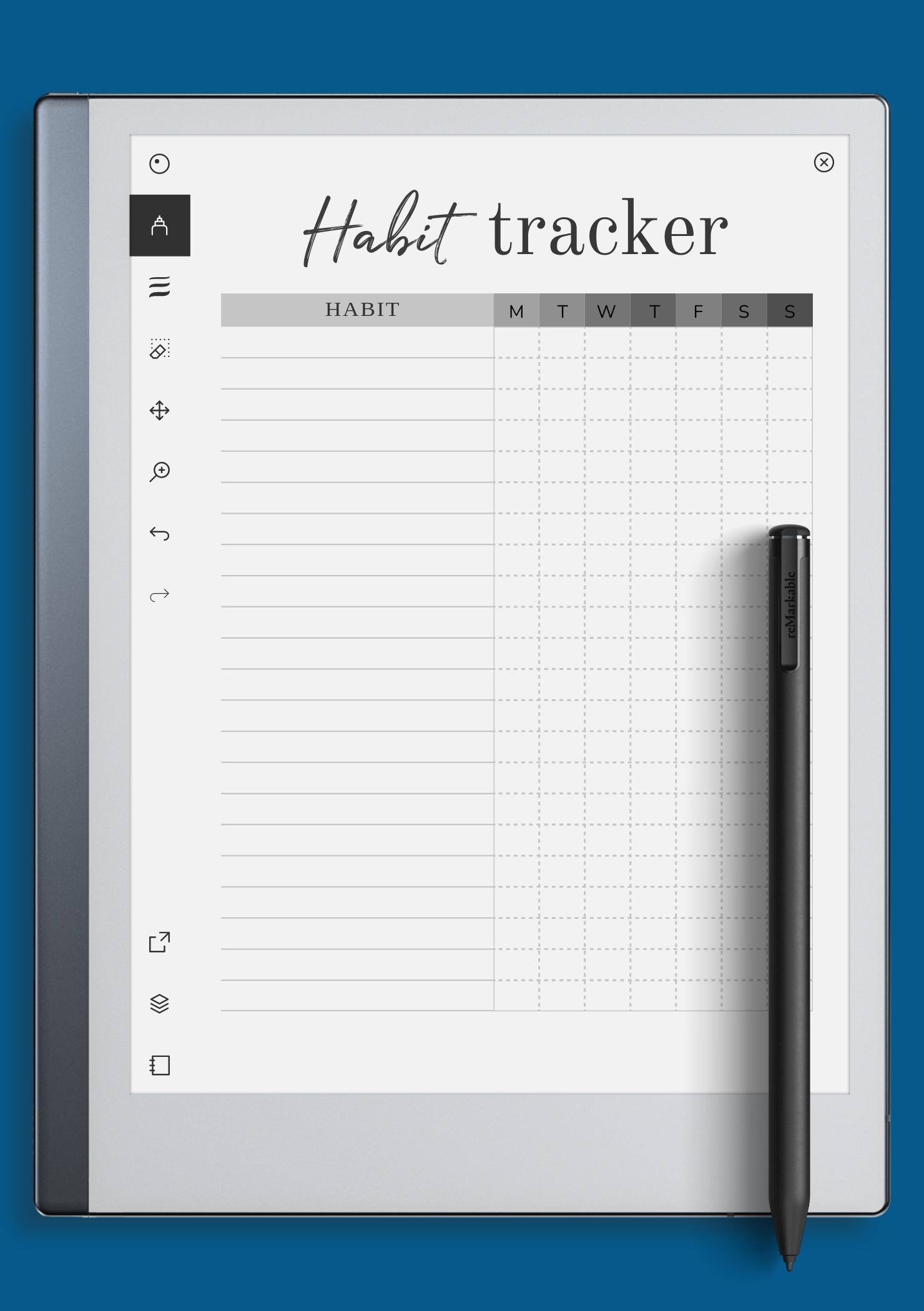 Download Printable Simple Habit Tracker Template PDF