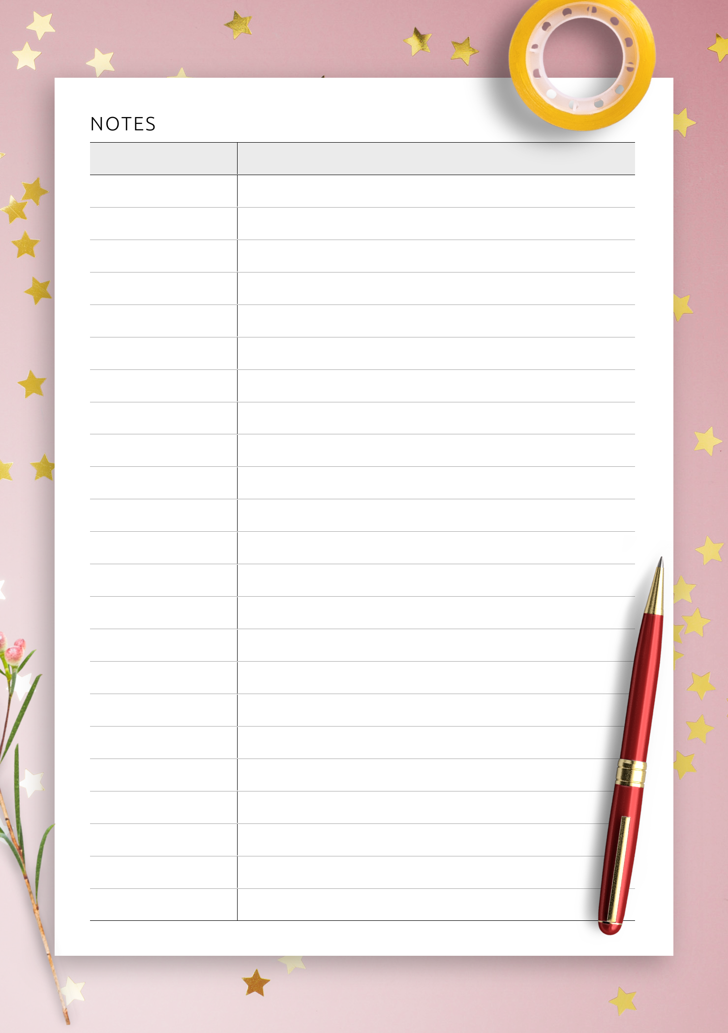 Printable 4 Column Chart With Lines Printable 4 Column Chart With Lines