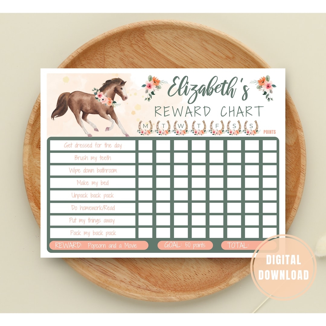 Free Printable Charts Of Horses