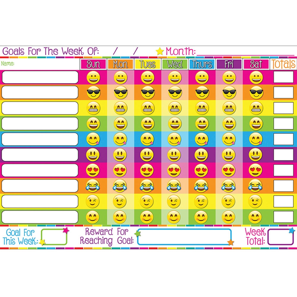 Smiley Face Goal Chart Printable