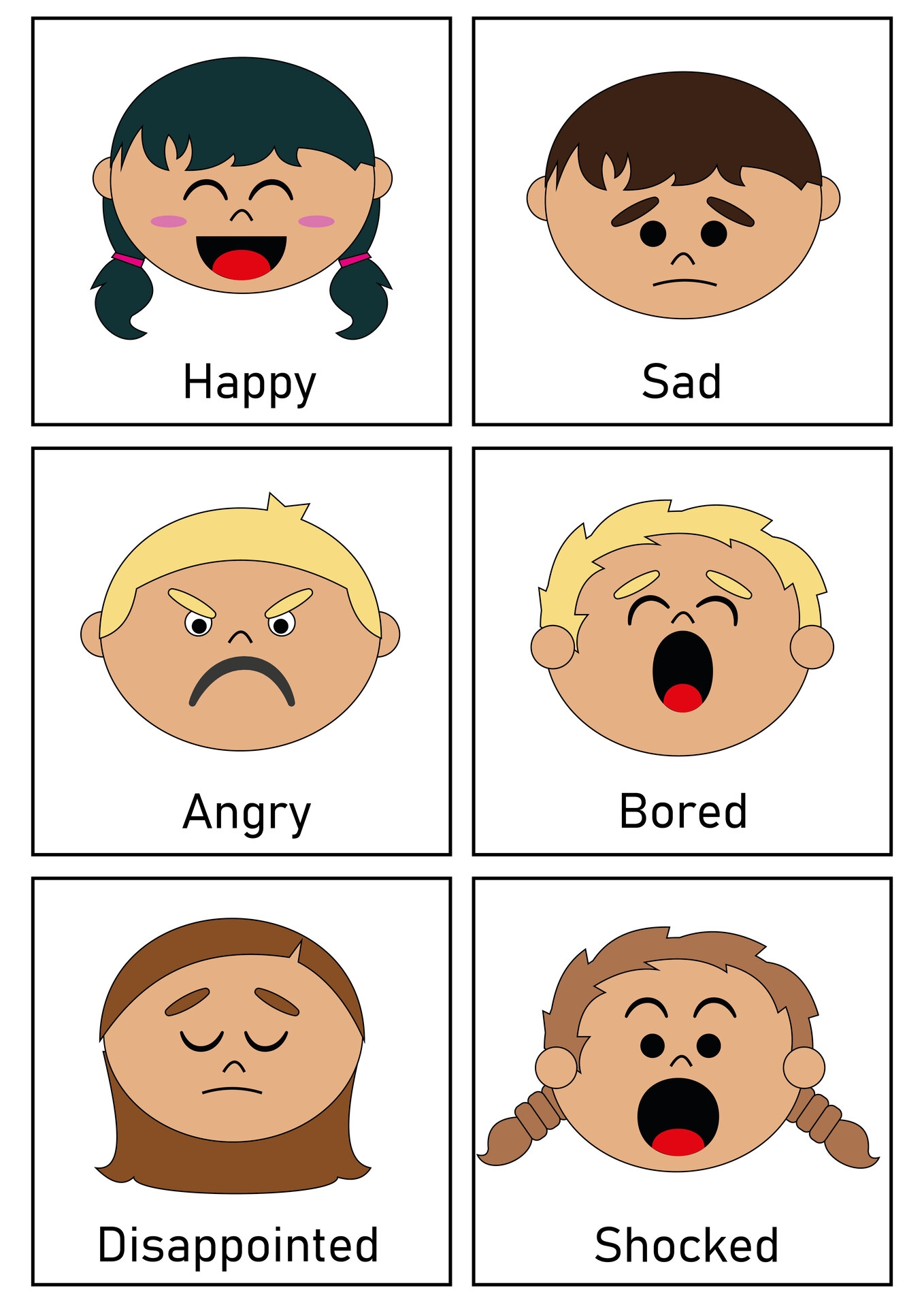 Emotion Cards 20 Free PDF Printables Printablee