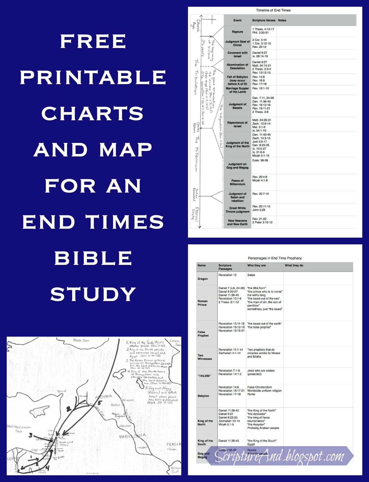 Printable Prophecy Chart Printable Prophecy Chart
