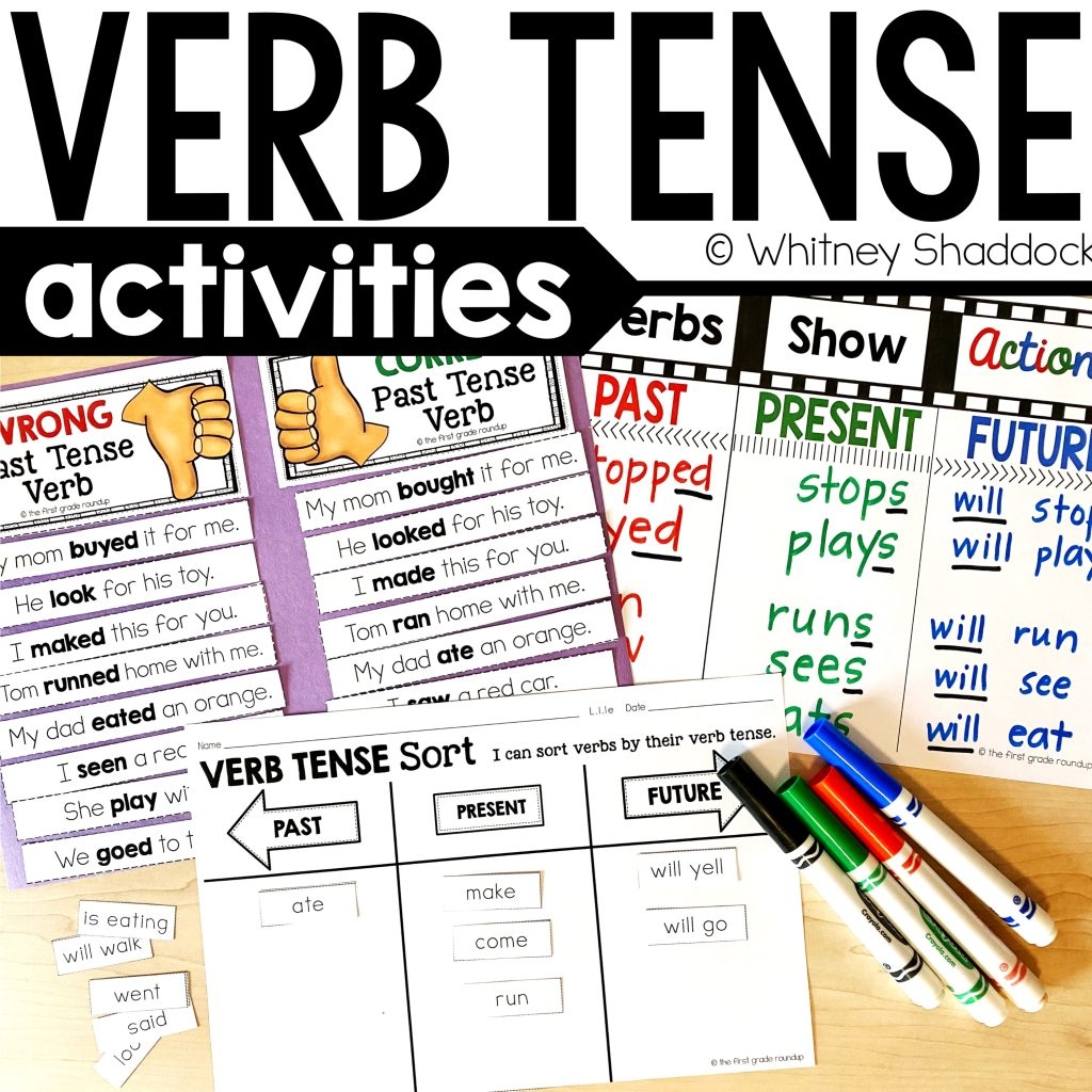 Engaging Verb Tense Sorts And Anchor Charts For First Grade The First Grade Roundup Engaging Verb Tense Sorts And Anchor Charts For First Grade The First Grade Roundup