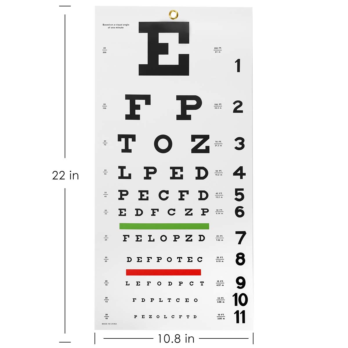 Eye Chart 14x8 Snellen Eye Chart Kit 10ft Vision Test With 3 Occluders 14x8 10 Foot Fasten Eye Chart Eye Chart 14x8 Snellen Eye Chart Kit 10ft Vision Test With 3 Occluders 14x8 10 Foot Fasten Eye Chart