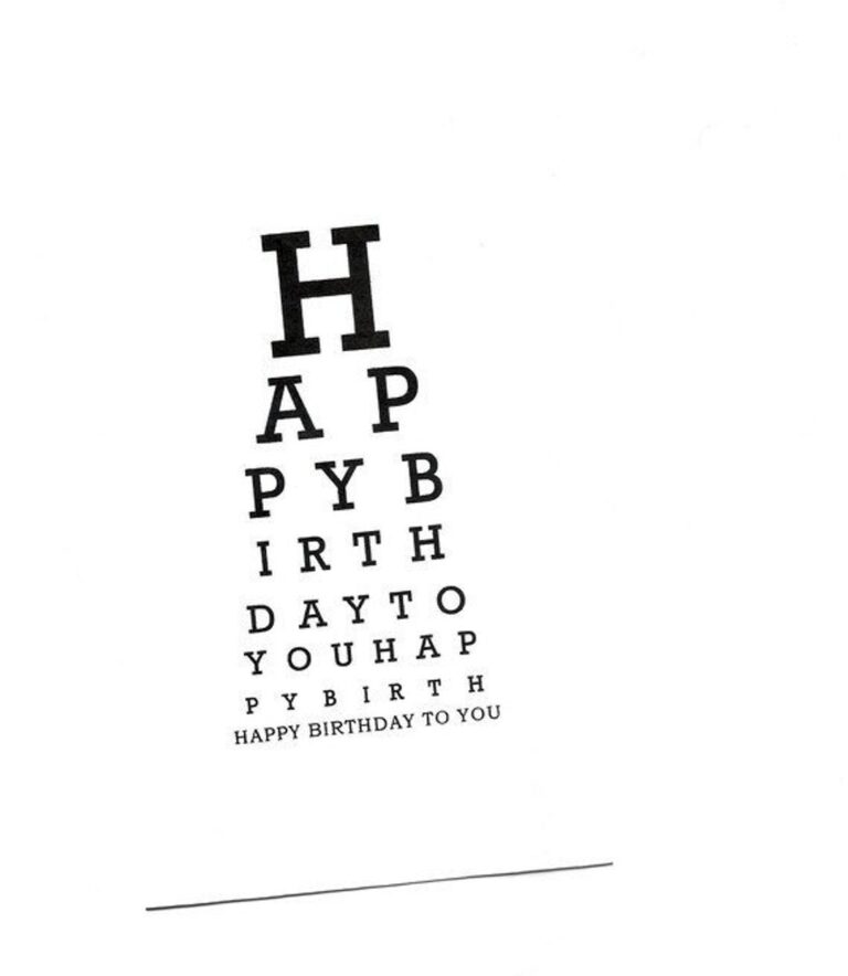 Eye Chart Card happy Birthday eye Chart eye Chart Card paper Goods eye Exam eye Test eyes site vision optometrist eye Doctor By Yvonne4eyes Etsy