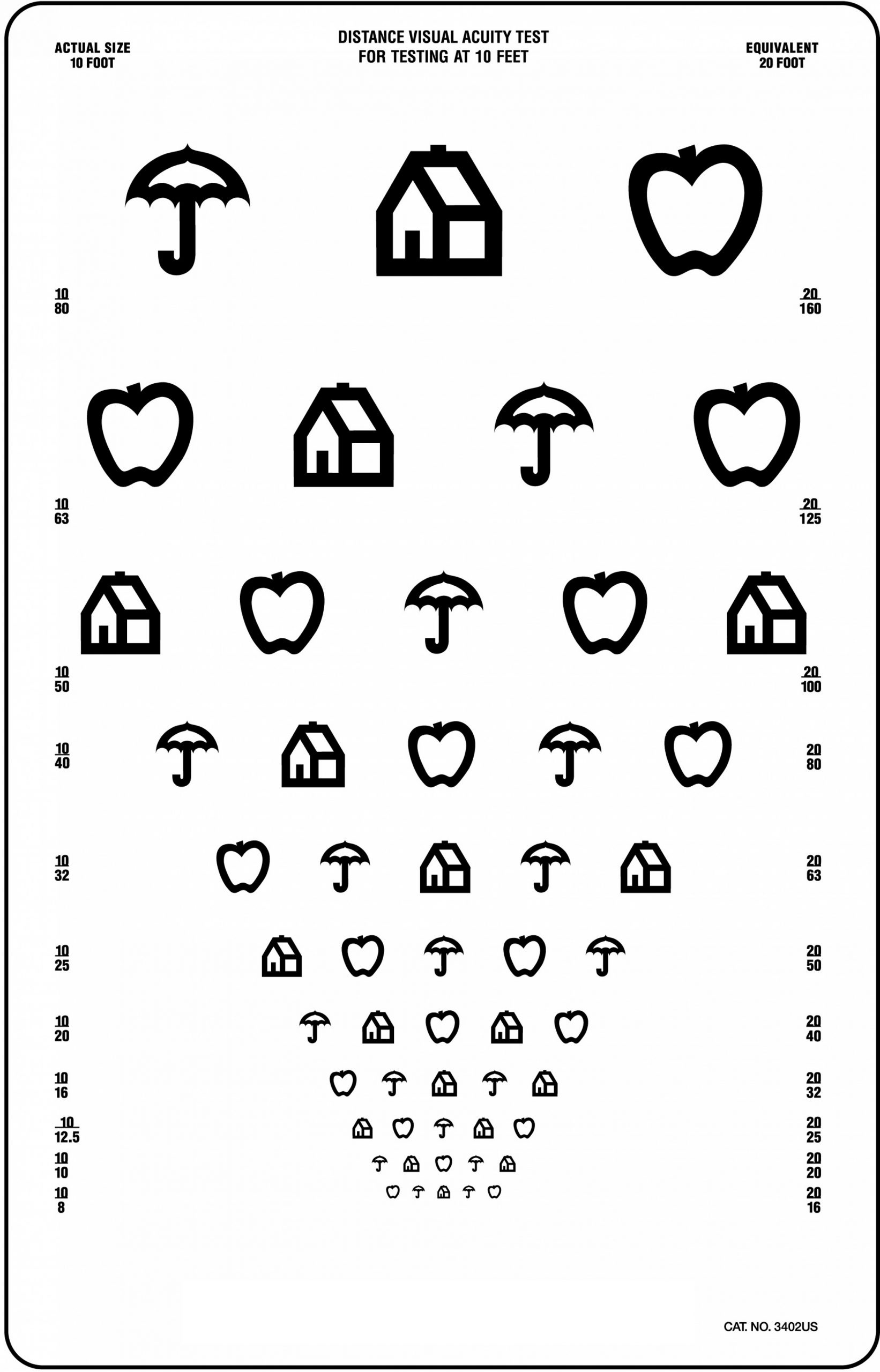 Eye Chart Exam Professional Snellen Eye Chart 20ft Vision Test With Color Bars Snellen Chart 6 6 Pdf