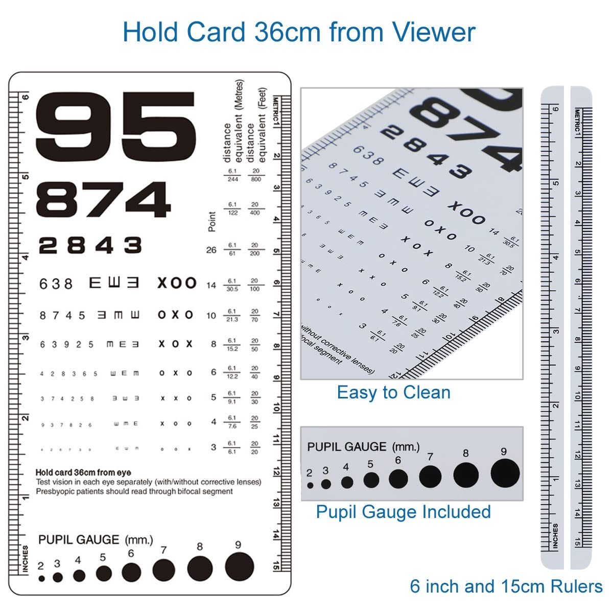 Eye Test Chart Pdf Snellen Eye Chart Standard 20 20 Vision Test Chart With Color Bars PVC 27x9 6 Inches 20 Feet PDF
