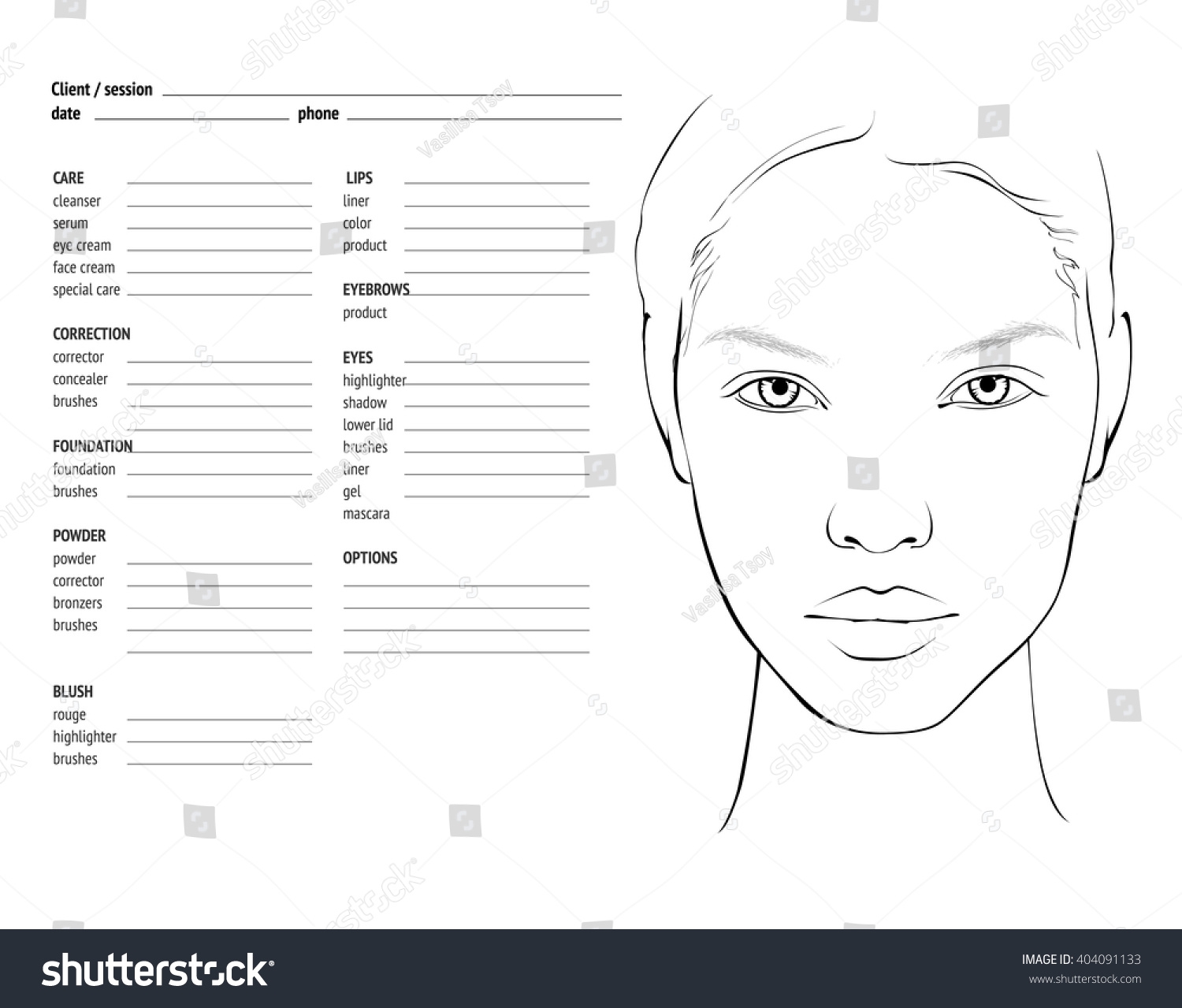 Printable Botox Face Chart Printable Botox Face Chart