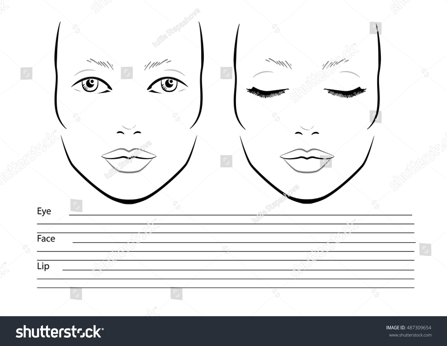Printable Face Chart Makeup Printable Face Chart Makeup