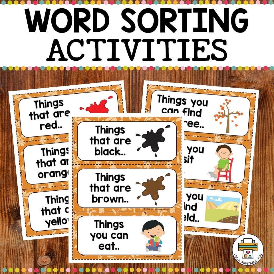 Fall Word Wall Activities Pre K Printable Fun