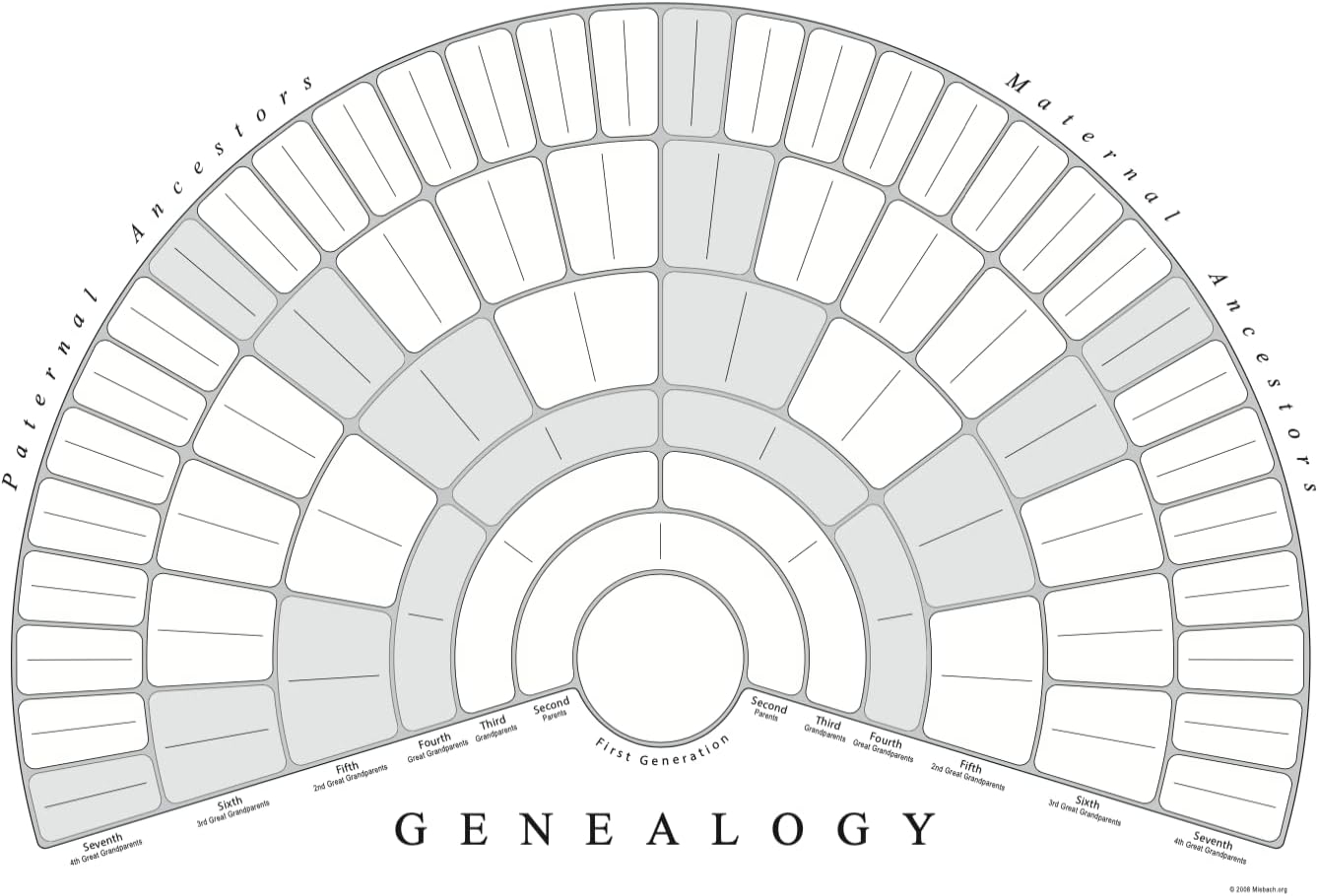 Printable 3 Generation Pedigree Chart