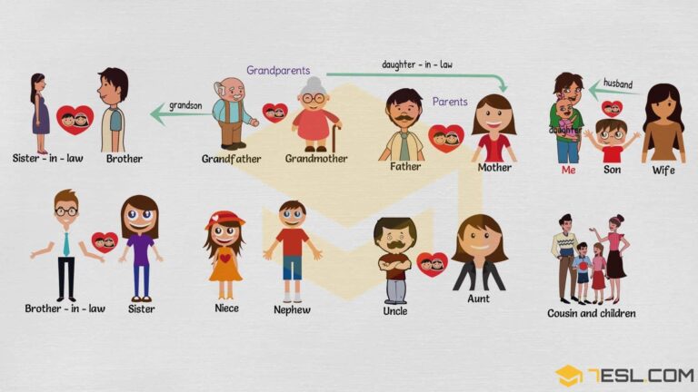 Family Members Vocabulary In English 7ESL