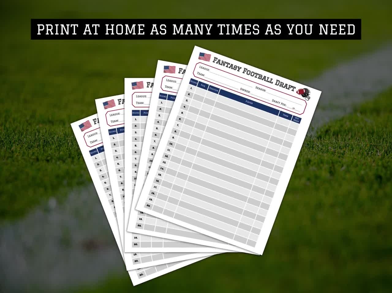 Printable Football Tipping Chart