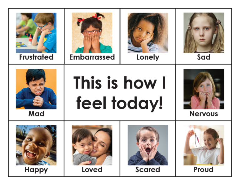 Feeling Faces This Is How I Feel Today Chart And Template National Center For Pyramid Model Innovations