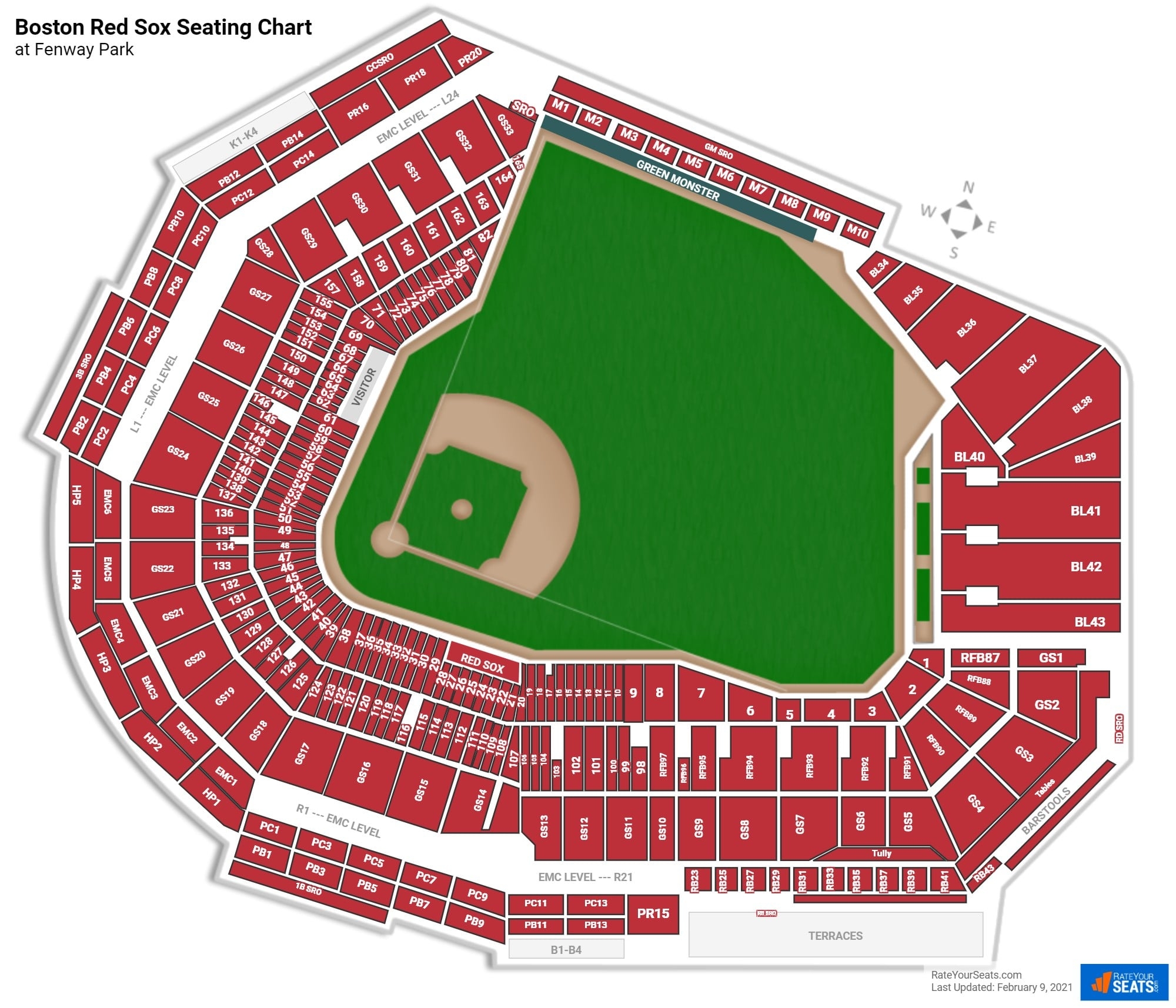 Fenway Park Seating Charts RateYourSeats