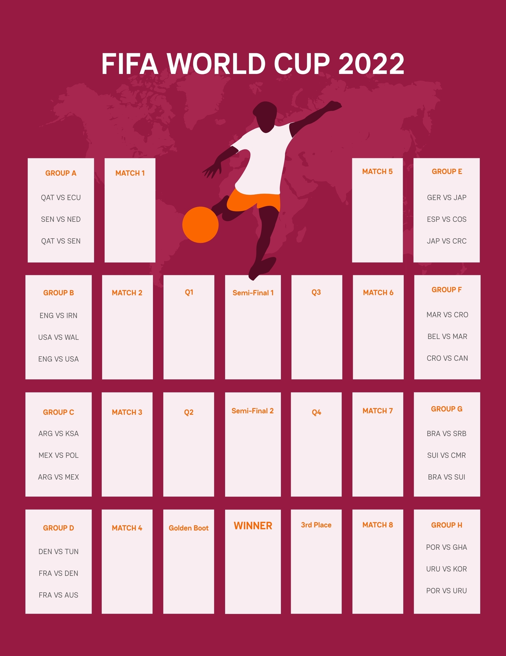 FIFA World Cup Wall Chart Template In Illustrator PDF Download Template