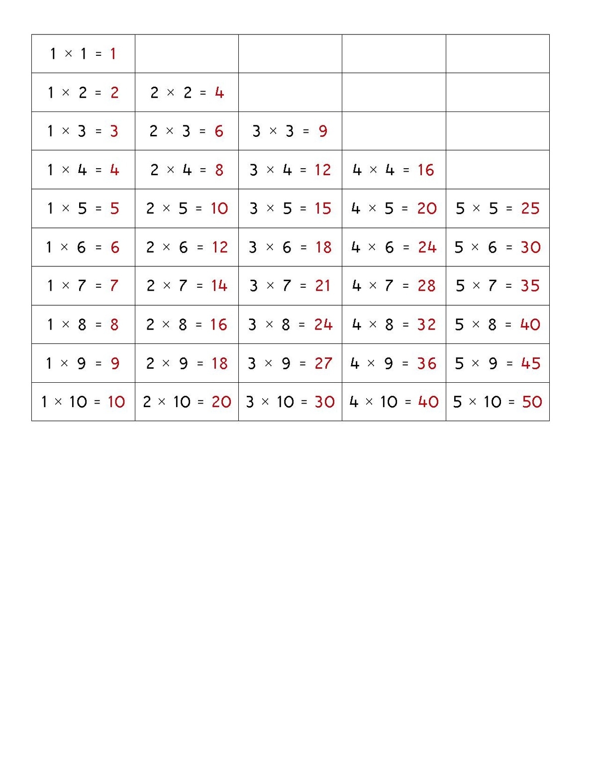 File Multiplication Chart 2 pdf Montessori Album