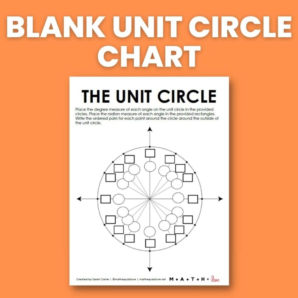 Fill In The Blank Unit Circle Chart Math Love Fill In The Blank Unit Circle Chart Math Love