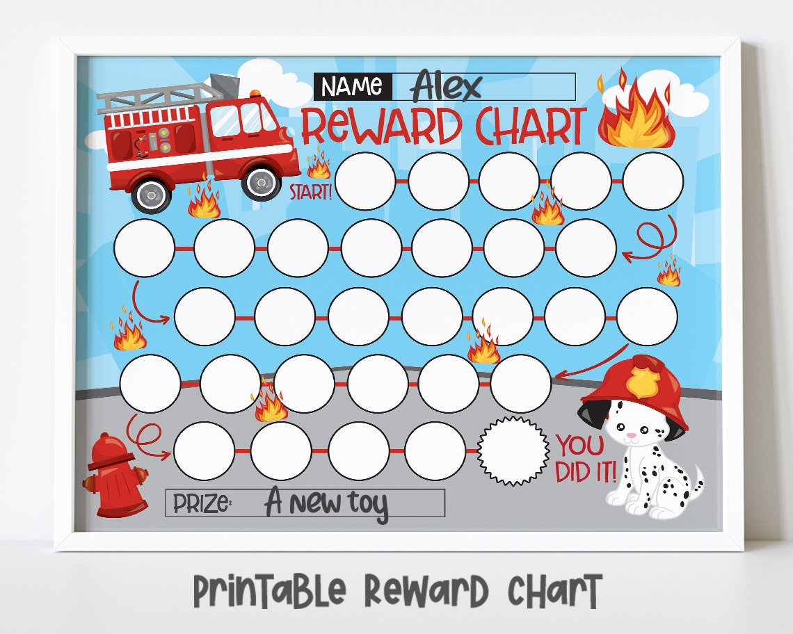 Firefighter Reward Chart For Kids instant Download Etsy Hong Kong Firefighter Reward Chart For Kids instant Download Etsy Hong Kong