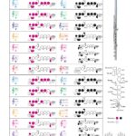 Flute Fingering Chart With Color coded Notes Learn Flute Technique Suitable For All Levels Made In The USA Etsy Finland