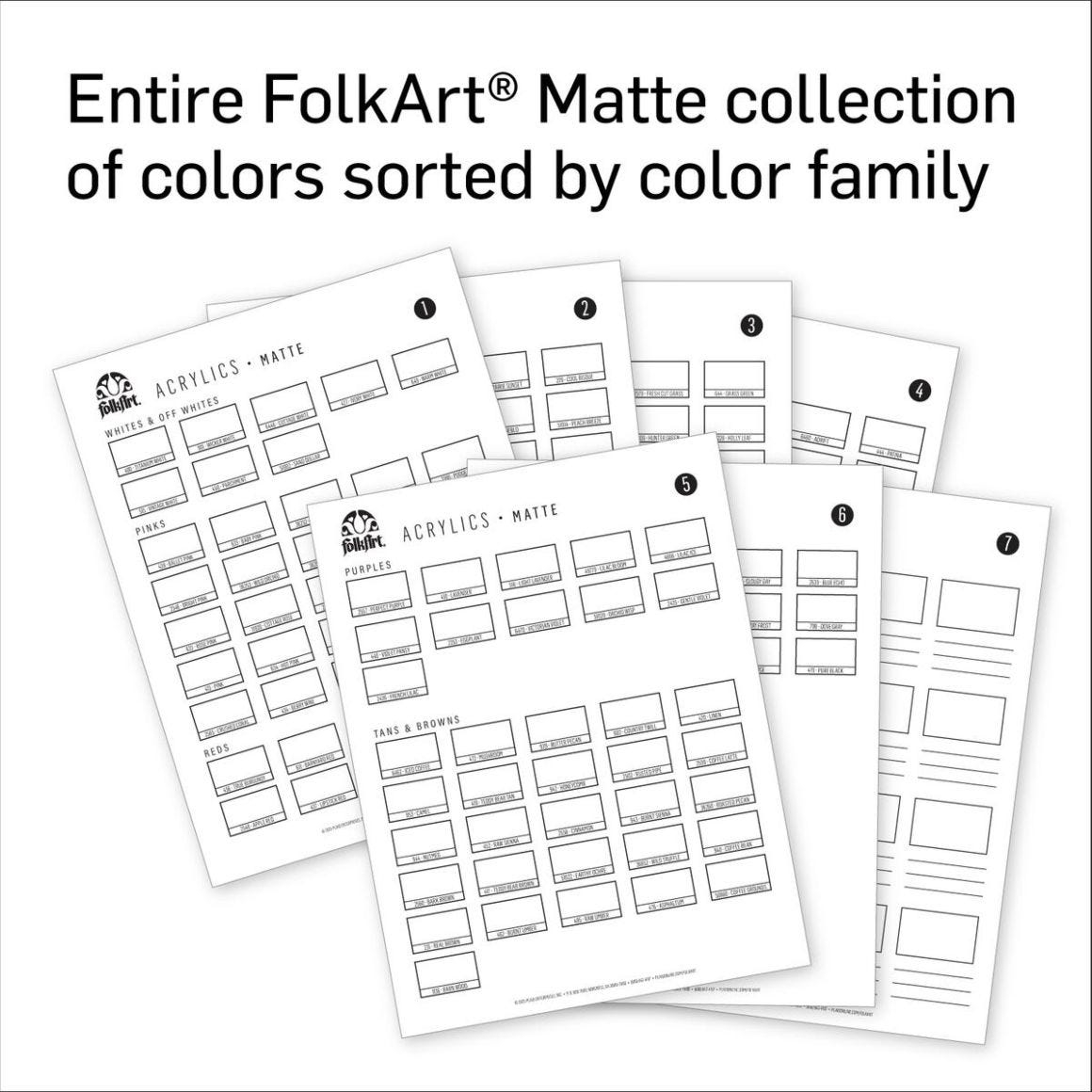 Delta Acrylic Paint Chart Printable