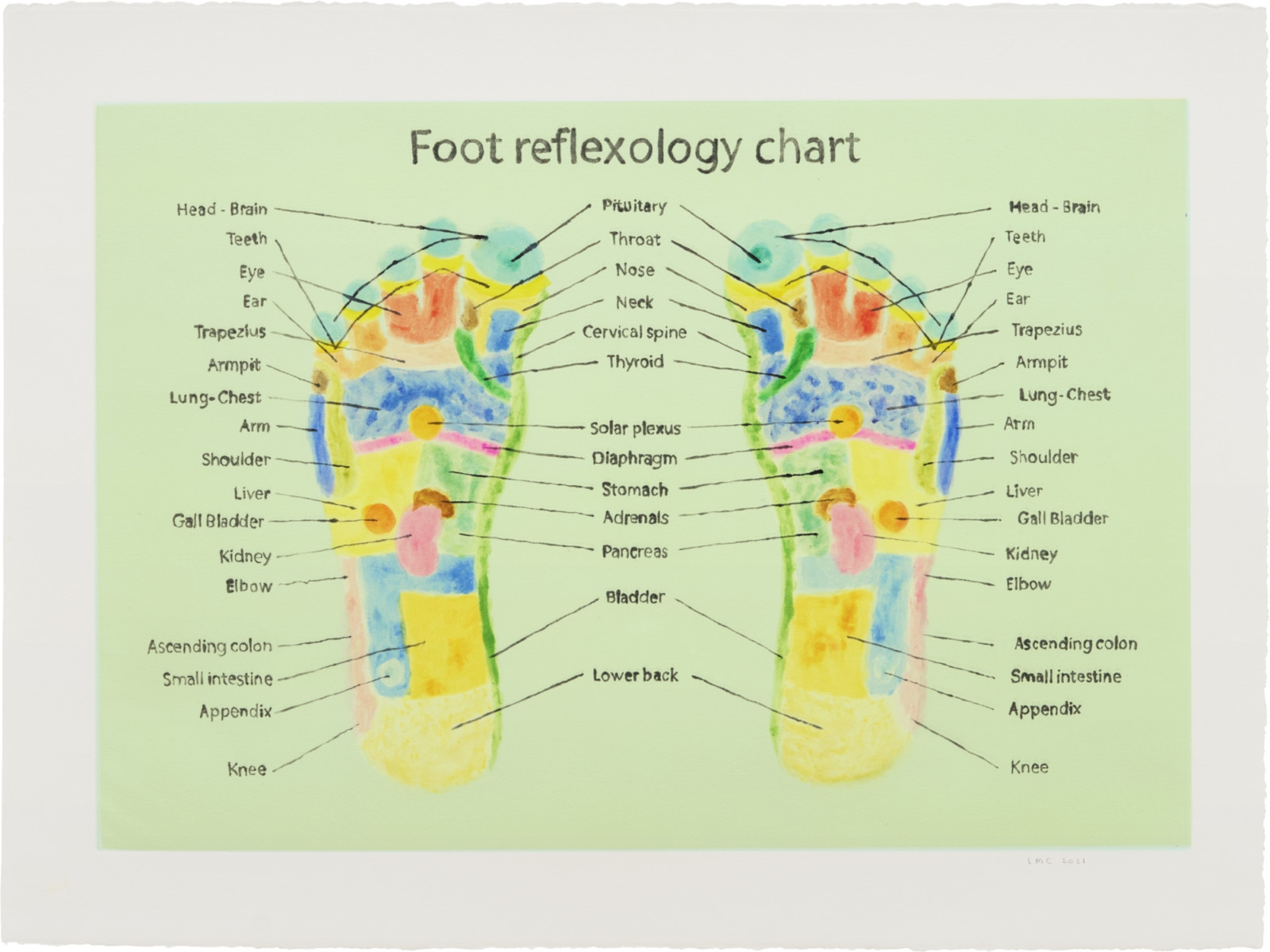 Printable Foot Chart On Reflexology